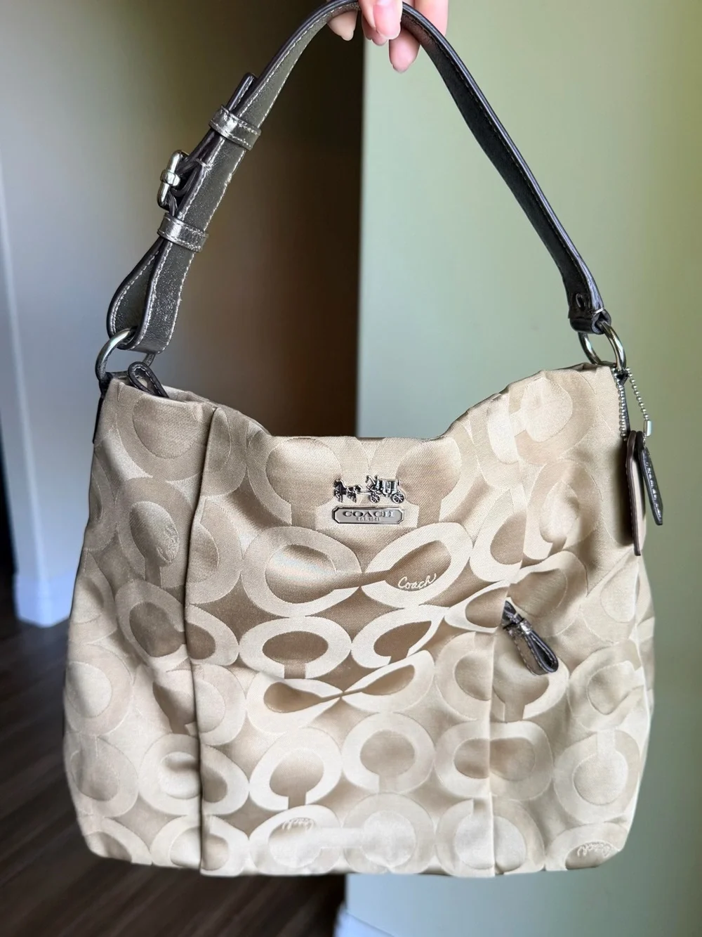 Coach Madison Op Art Sateen Isabelle shoulder/crossbody Bag vintage